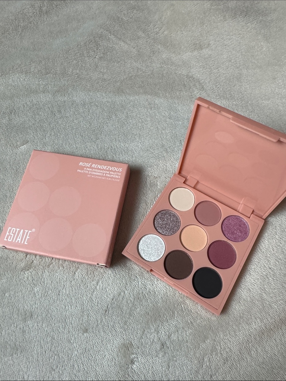 Estate Rosé Rendezvous Eyeshadow Palette - Pinks, Champagne, Plum, Brown, Black